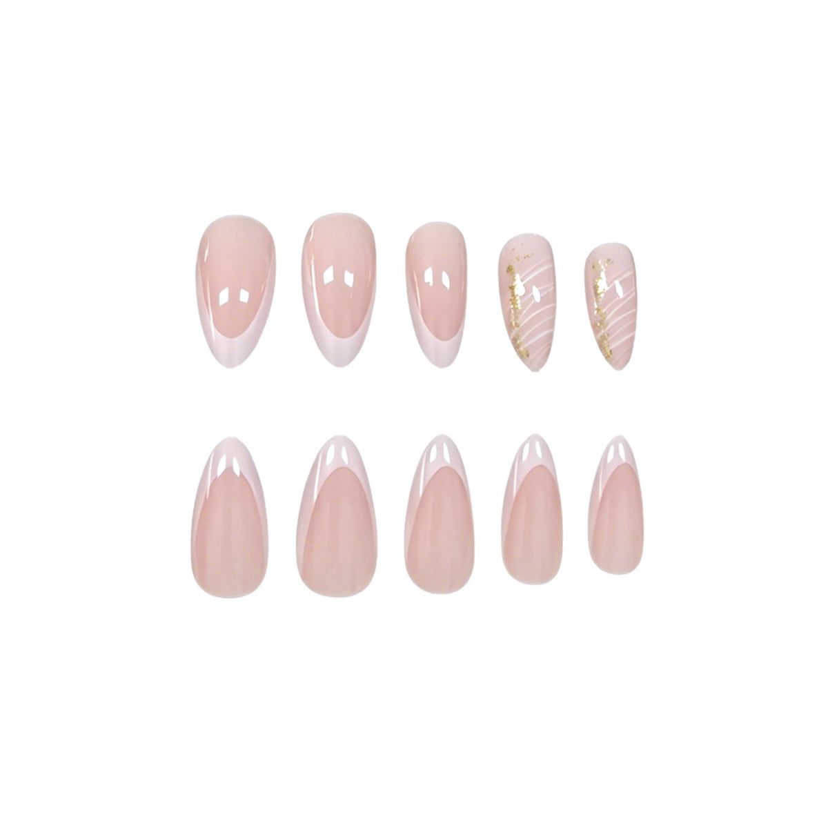 Elegante French Tip Gel-Nagelverstärkungen Brehn 1789915803