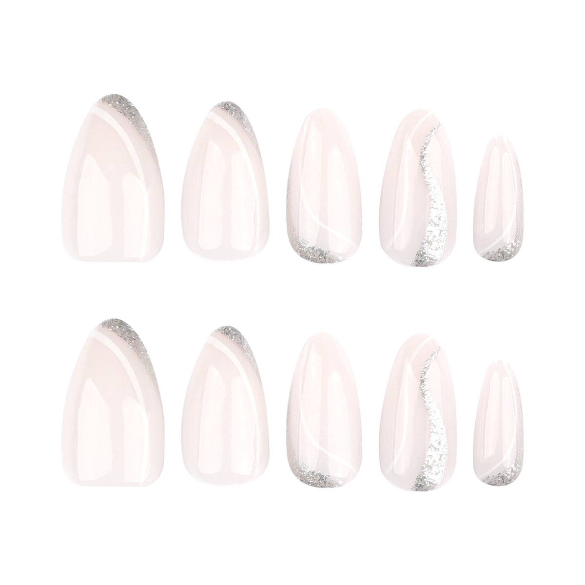 Kunstvolle Nageldesigns mit schimmernden Akzenten Brehn