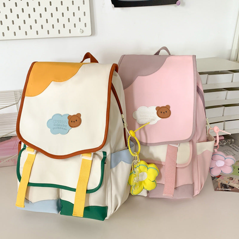 Lässiger floral akzent schulrucksack Brehn