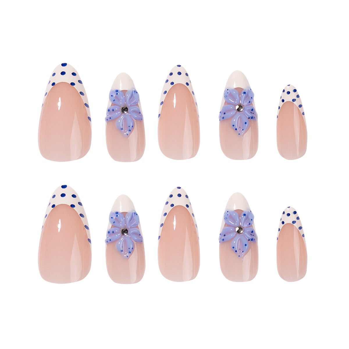 Kunstvolle Stiletto-Nägel mit floralem Design Brehn