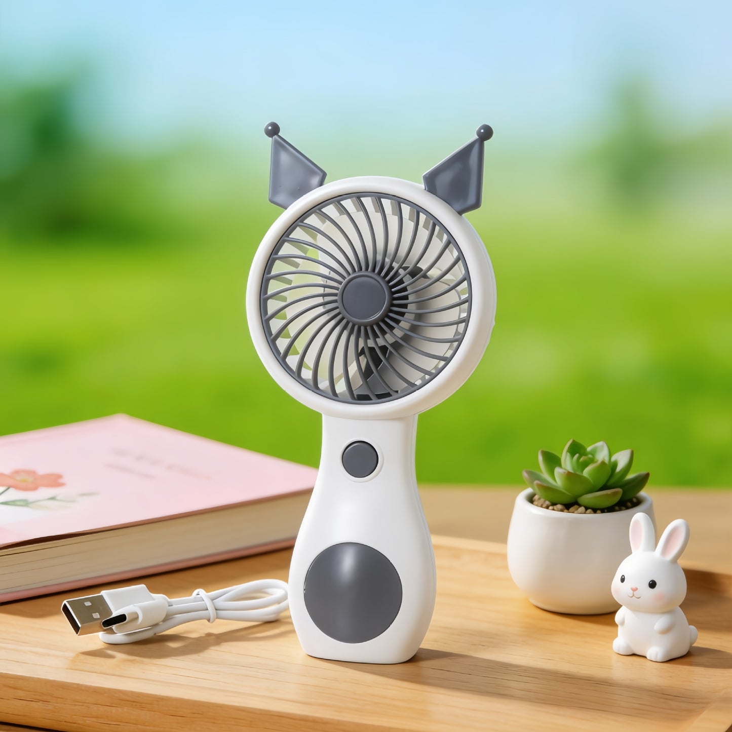 Damen Tragbarer Handventilator mit niedlichem Katzenmotiv Brehn
