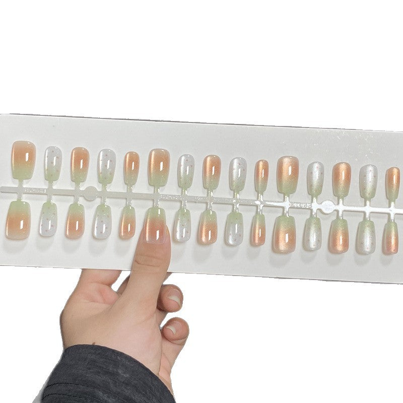 Elegante quadratische Gel Press-On Nägel Brehn
