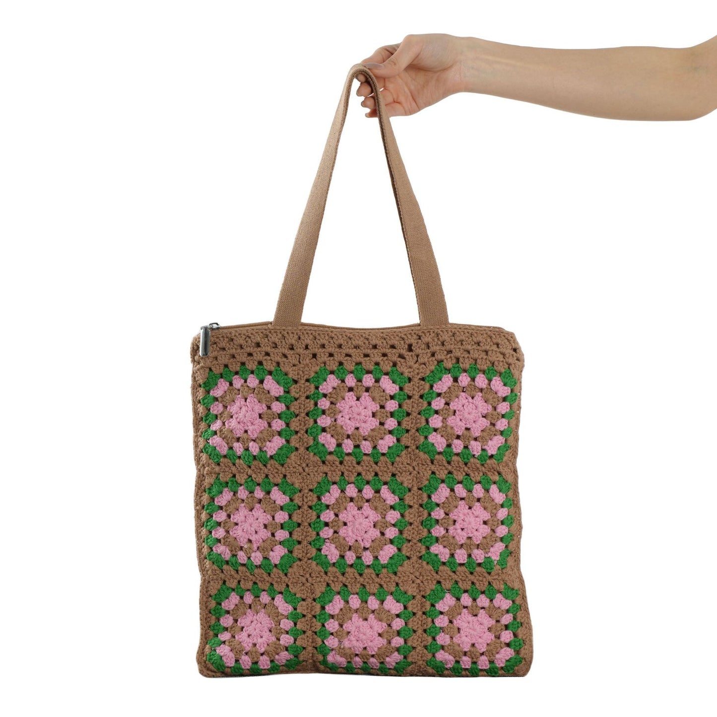 Handgefertigte Baumwolltragetasche Im Vintage-Granny-Design Brehn
