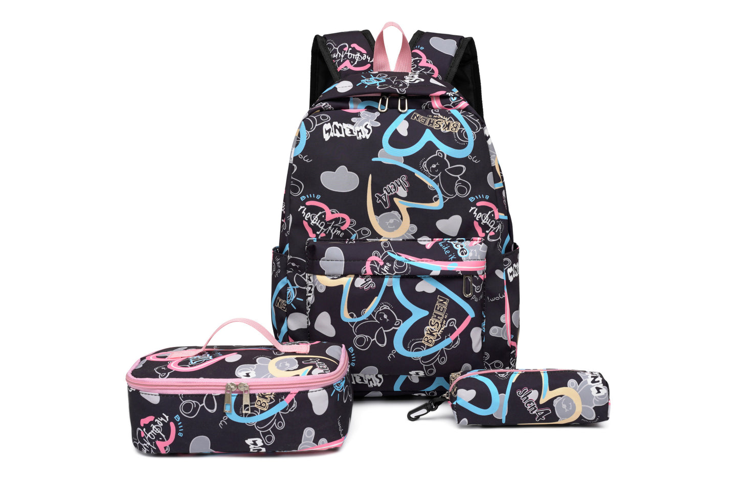 Rucksack-Set mit Isolierter Lunchbox und Stiftemäppchen Brehn
