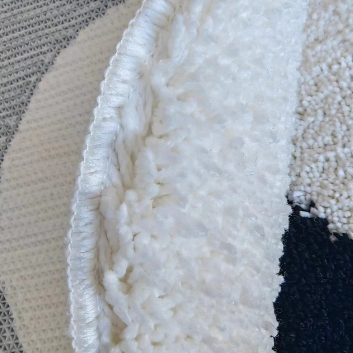 Plüsch Wolken-Blumen Shag Teppich mit geometrischen Sternzentren