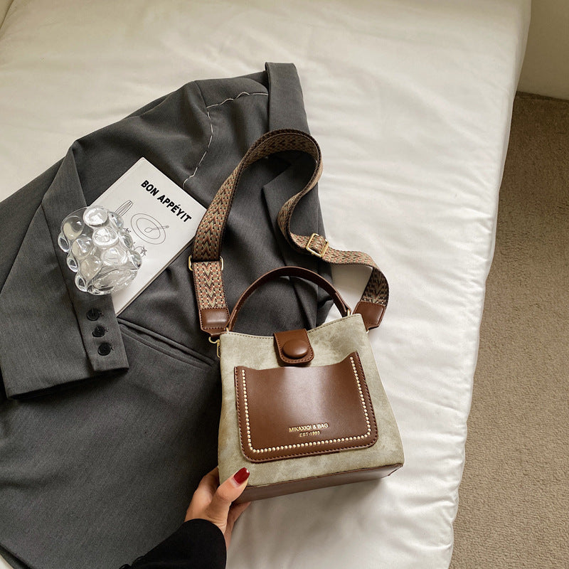 Chic Strukturierte Mini Eimer Tasche Brehn