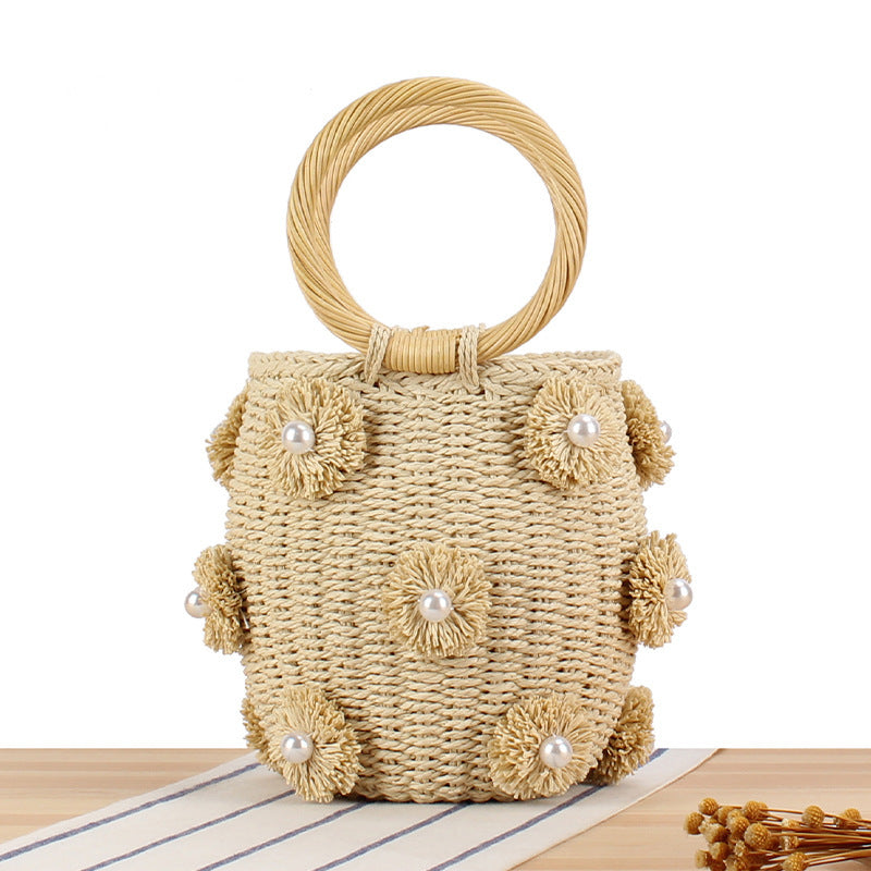 Handtasche mit Einzigartigen Perlenapplikationen Brehn