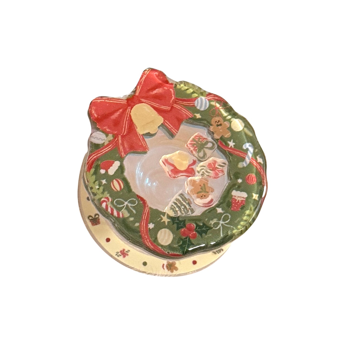 Dekorativer Keramik-Untersetzer im Weihnachtsdesign Brehn