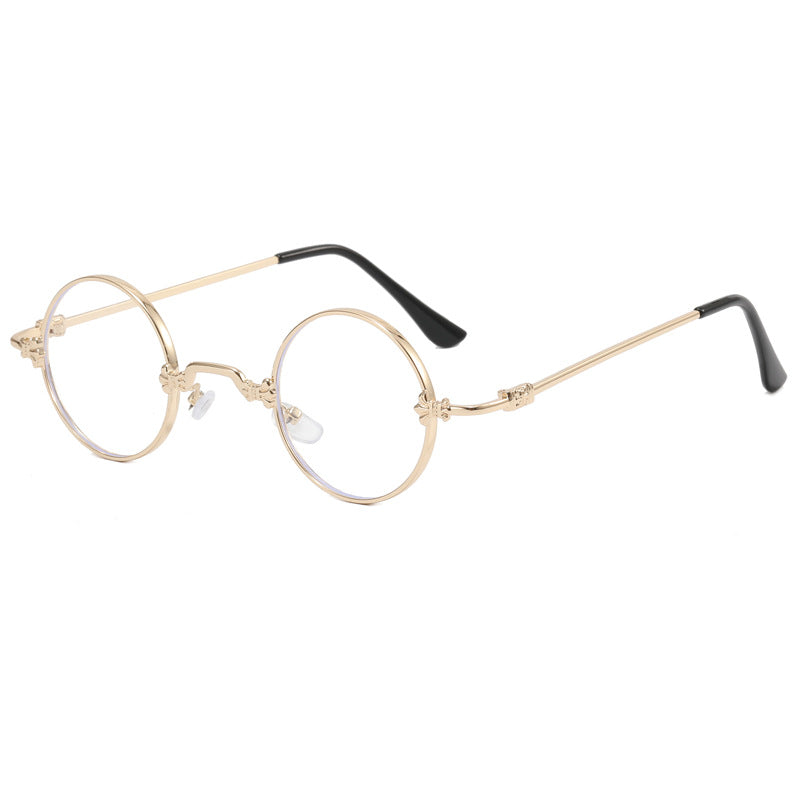 Damen modische runde Brille mit hochwertigem Metallrahmen und flexiblen Bügeln Brehn