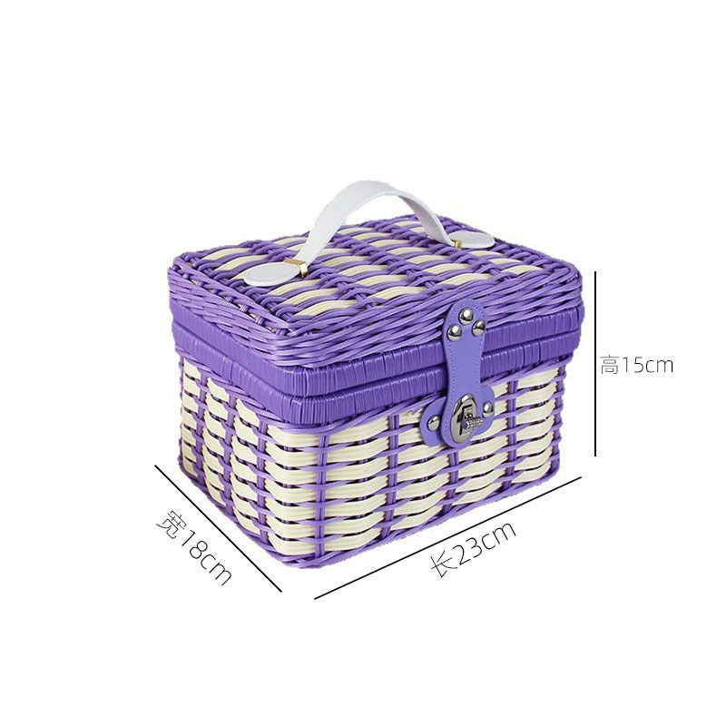 Handgefertigte Rattan Aufbewahrungsbox Brehn