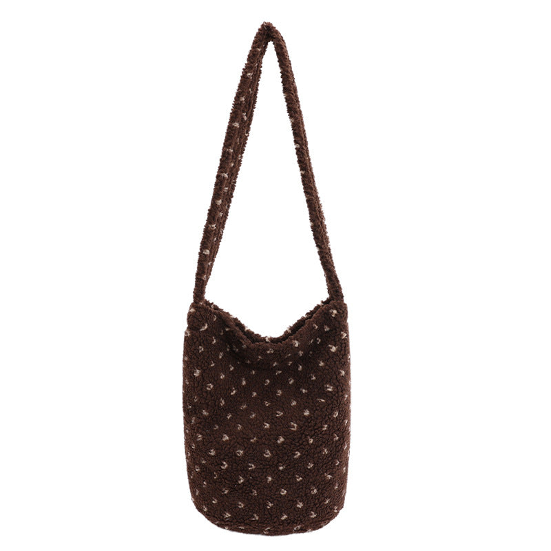 Weiche Plüsch Utility Schultertasche