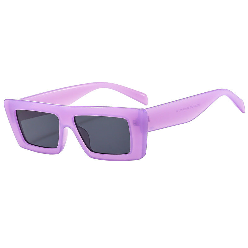 Damen Modische rechteckige Sonnenbrille im modernen Design Brehn