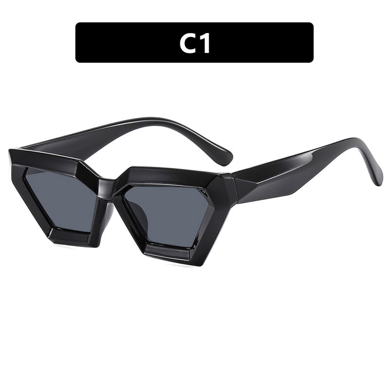 Damen auffällige Sonnenbrille im einzigartigen Hexagon-Design Brehn