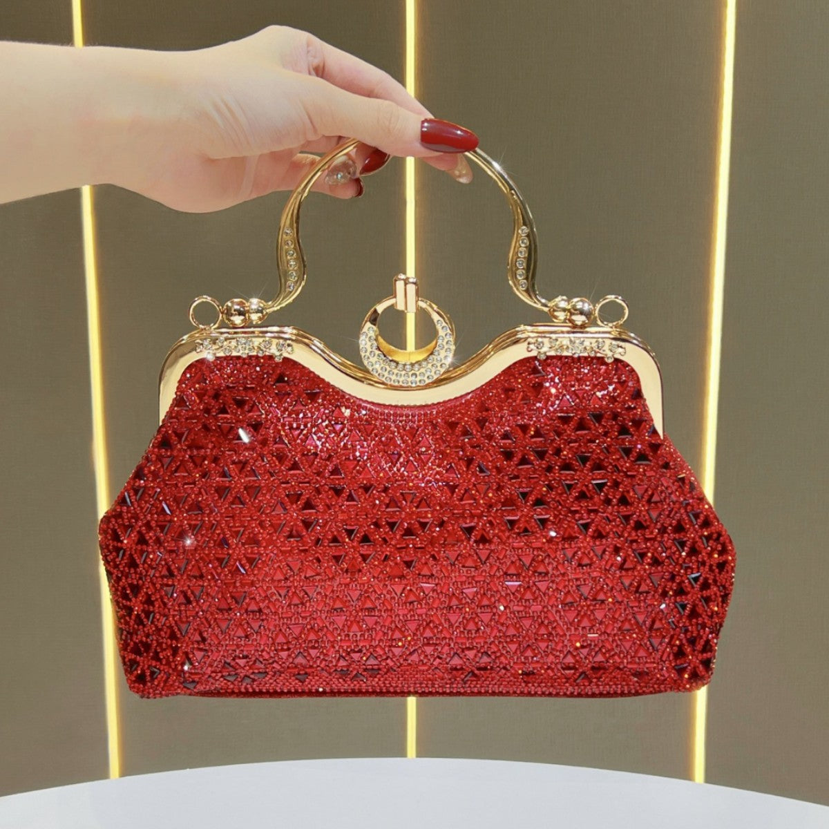 Glamouröse Perlenbestickte Abendhandtasche