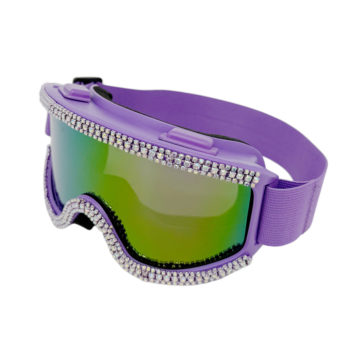 Damen Glamouröse Skibrille mit funkelndem Kristallbesatz Brehn
