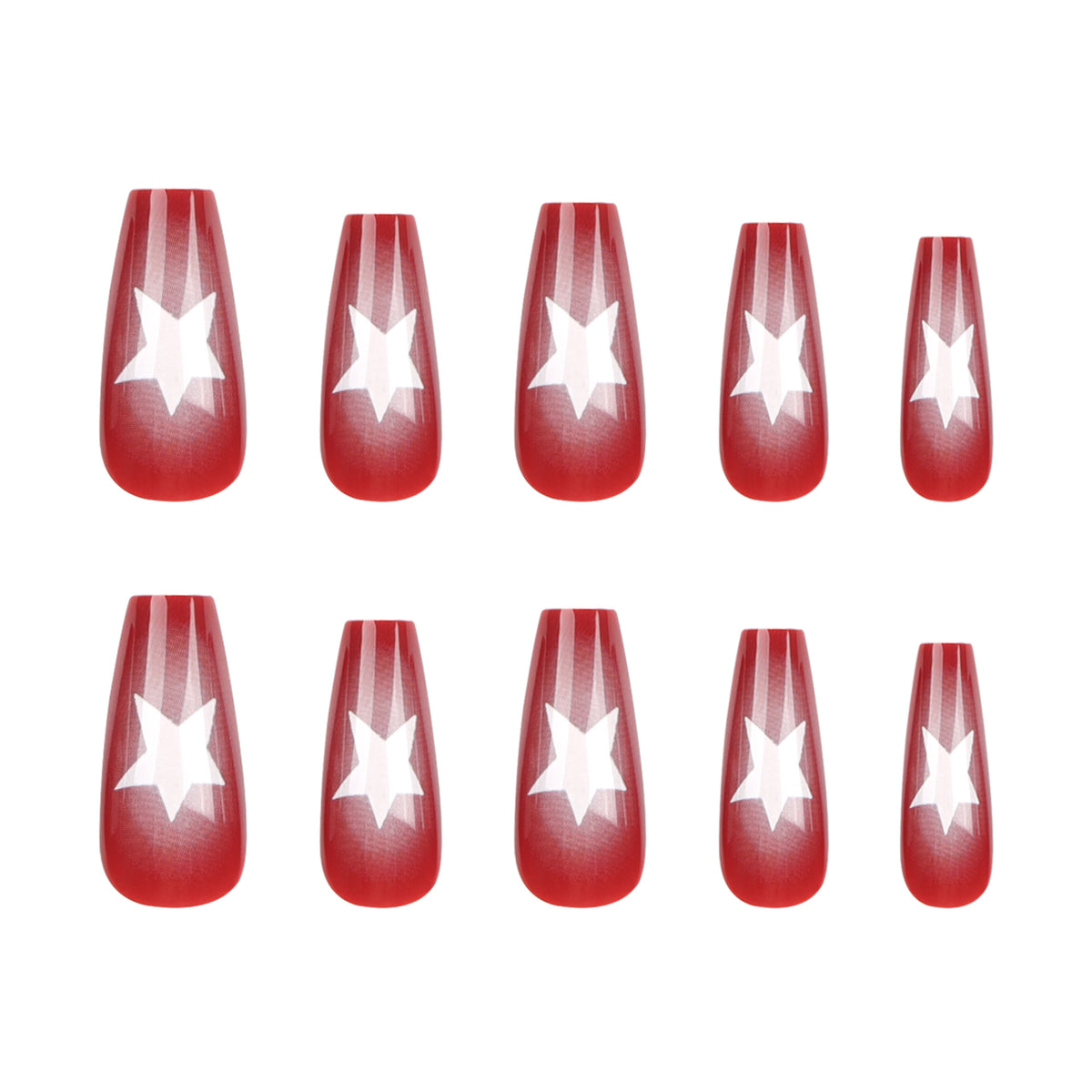 Kunstvolle Nagelkunst mit Sternenmuster Brehn