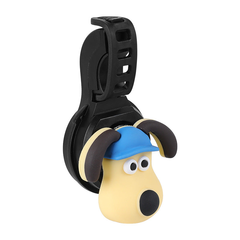 silicone cartoon dog head lenkerhorn läutwerk universal gurtmontage für e-bikes scooters Brehn