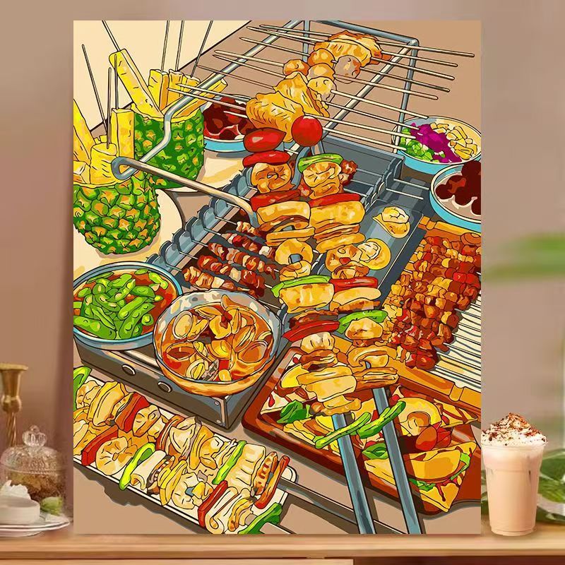 Dessert-inspiriertes dekoratives Leinwandkunstwerk Brehn