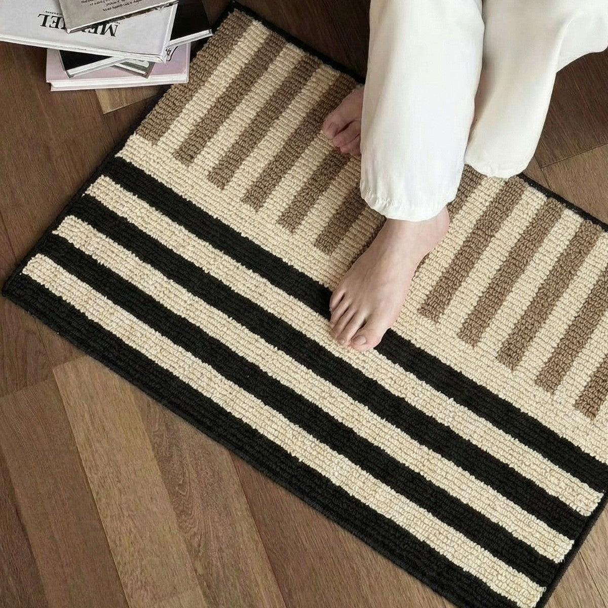 Innendekorative Streifenmatte