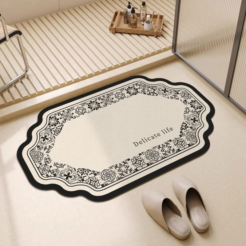 Elegante Blumenmuster Badezimmermatte
