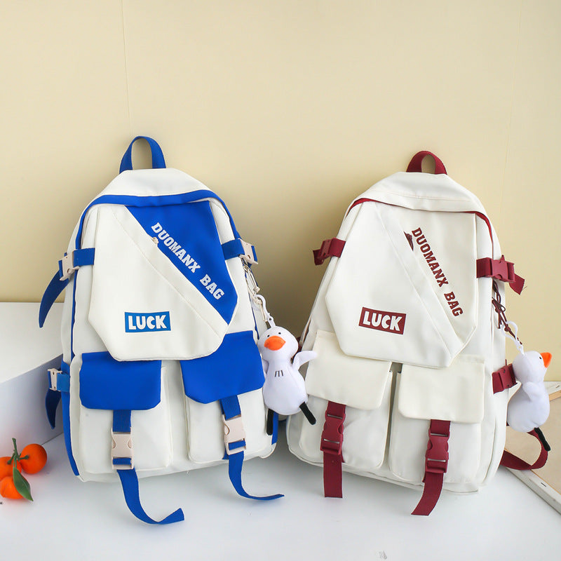 Trendy Mehrfachtaschen-Rucksack