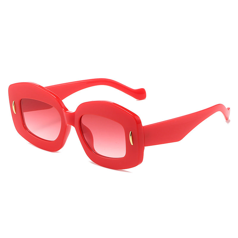 Zeitgenössische Chunky Rahmen Sonnenbrille Brehn