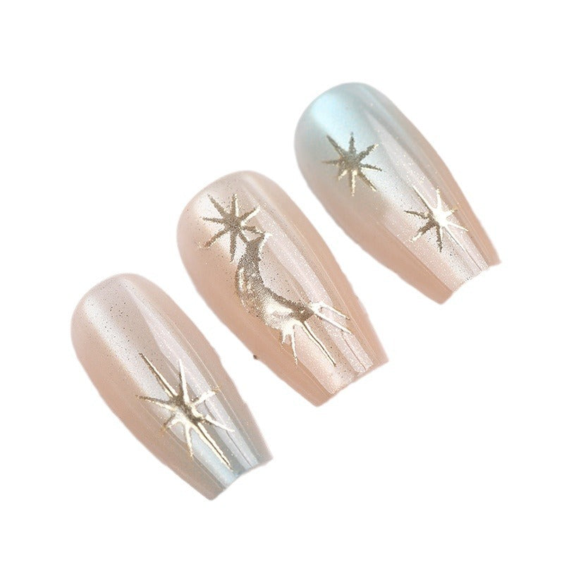 Künstlerisches Press-On-Nageldesign Brehn
