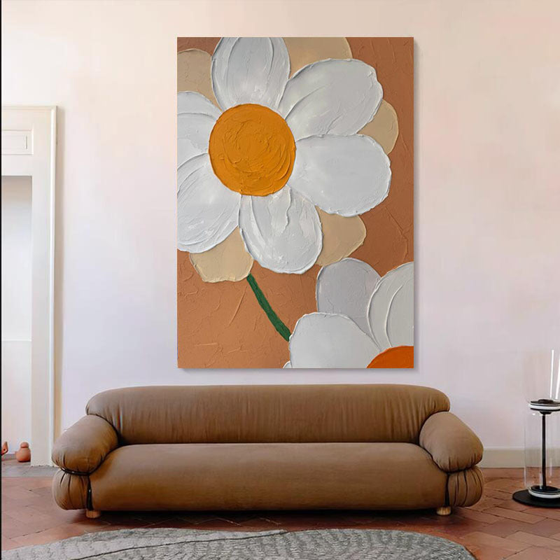 Florale Reliefstruktur Wandkunst