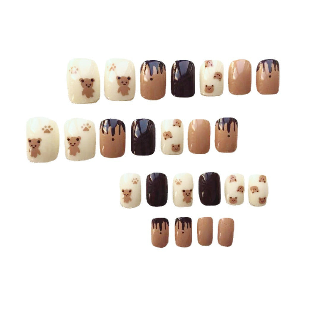 Niedliches Cartoon-Themen Press-On-Nagelset