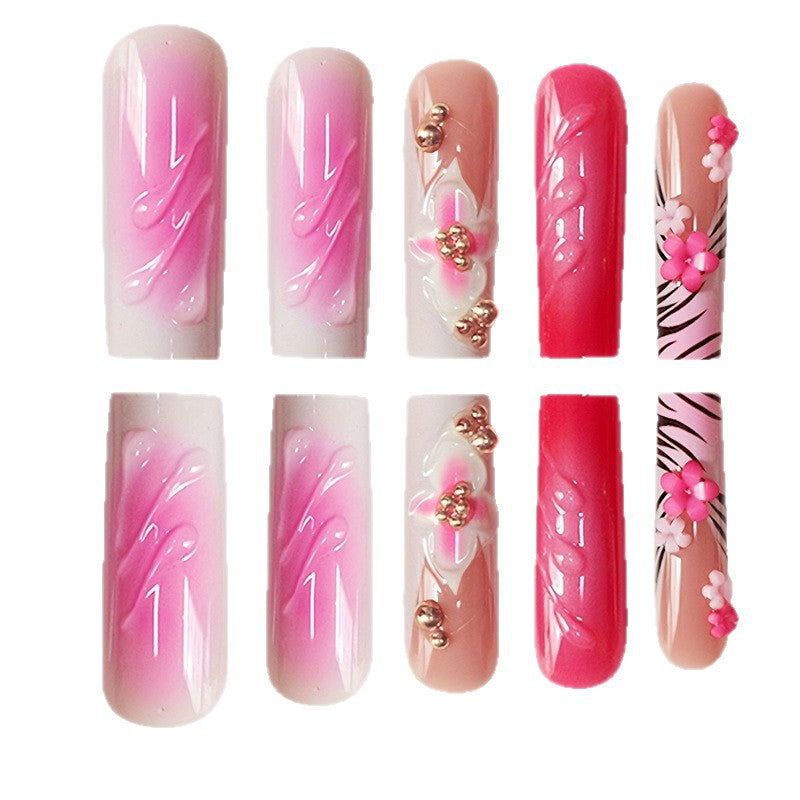 Dekorative florale Press-On Nagelerweiterungen Brehn