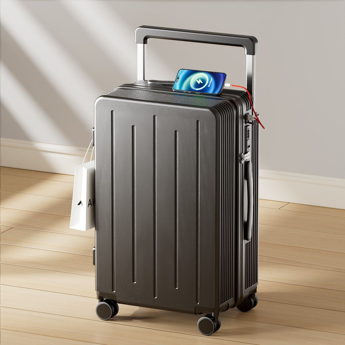Hartschalenreisekoffer Mit Integrierter Usb-Ladefunktion Brehn