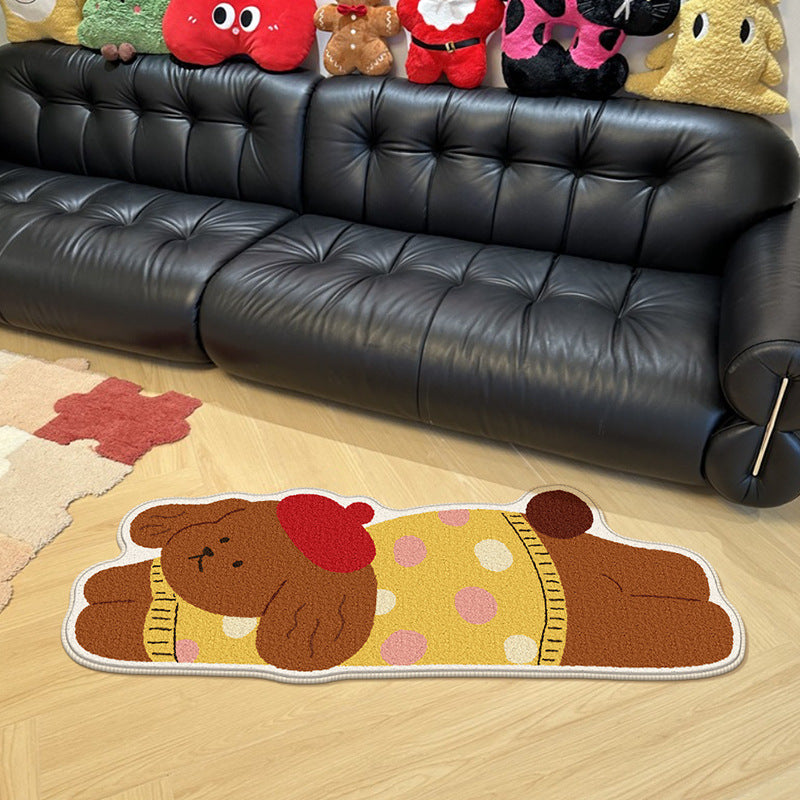 Cute Cartoon Bear Form Bereichsteppich