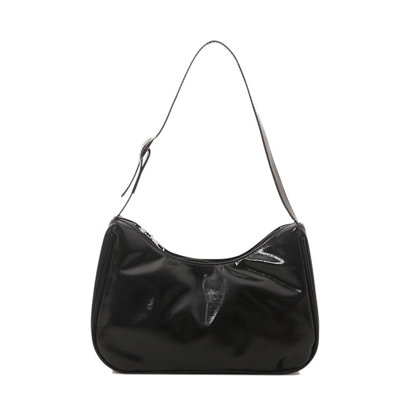 Vintage-inspirierte weiche Lackleder-Handtasche Brehn
