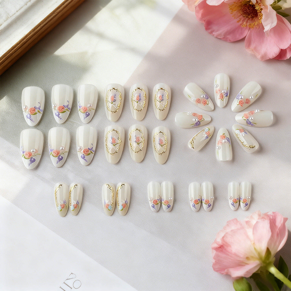 Floral Art Press-On Nail Set Brehn
