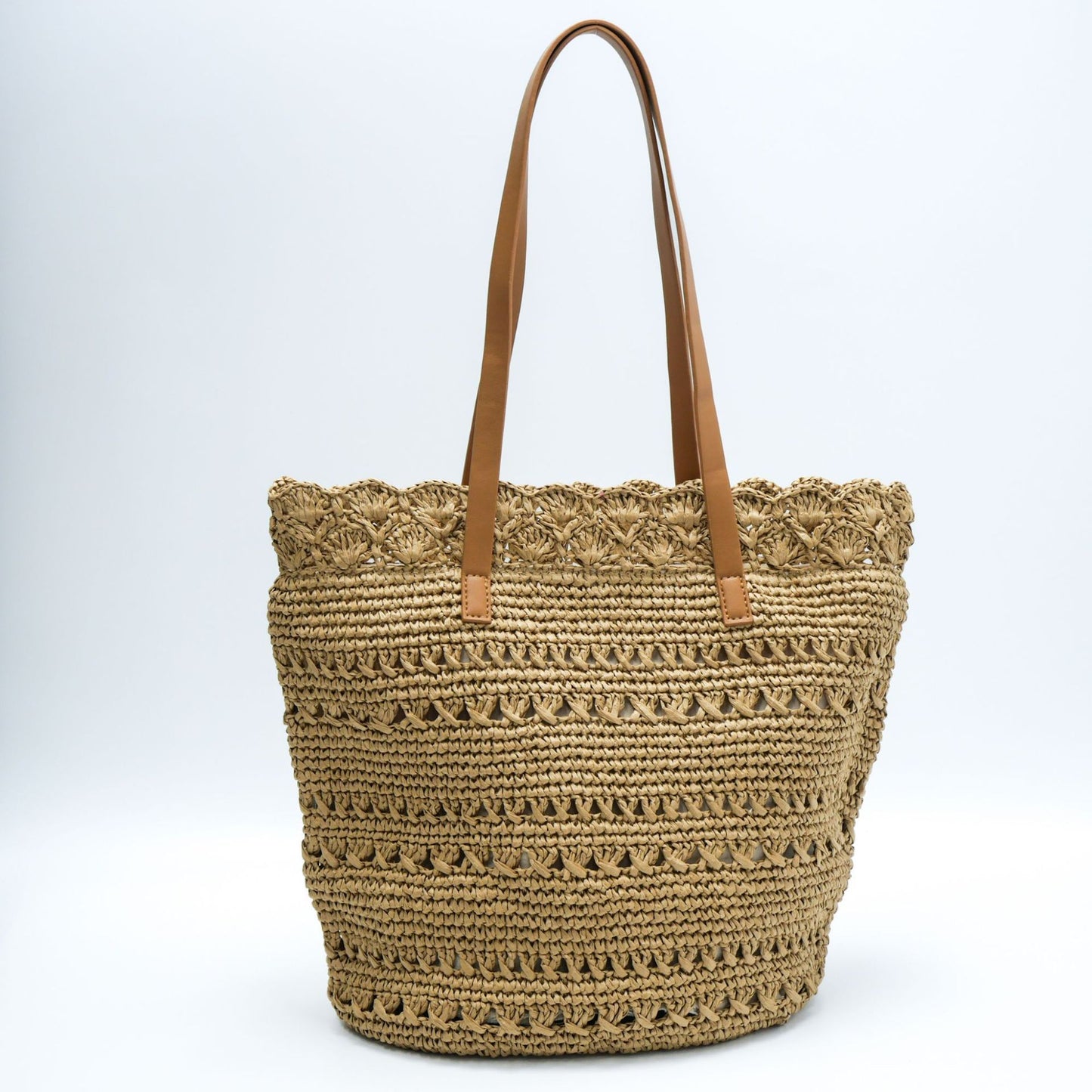 Handgewebte Tragetasche mit Floralen Details Brehn