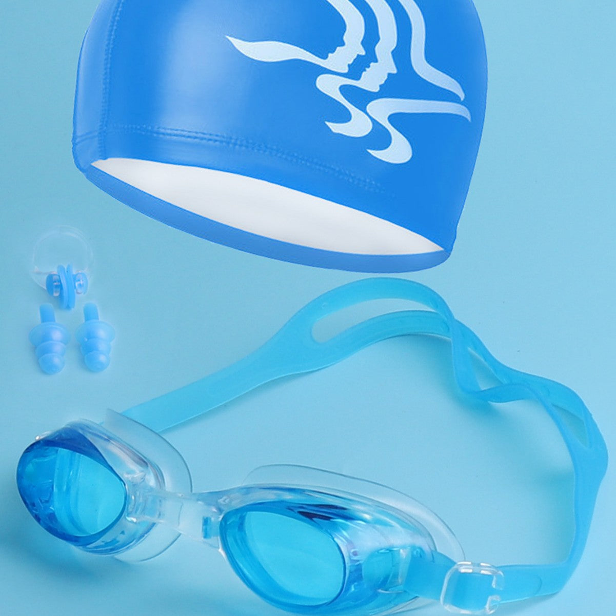 Schwimmset mit Komfortabler Schwimmhaube und Ohrenschutz Brehn