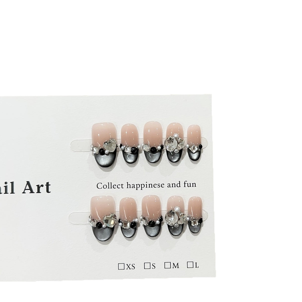 Elegantes Nail-Art-Set mit Strass-Akzenten zum Aufkleben