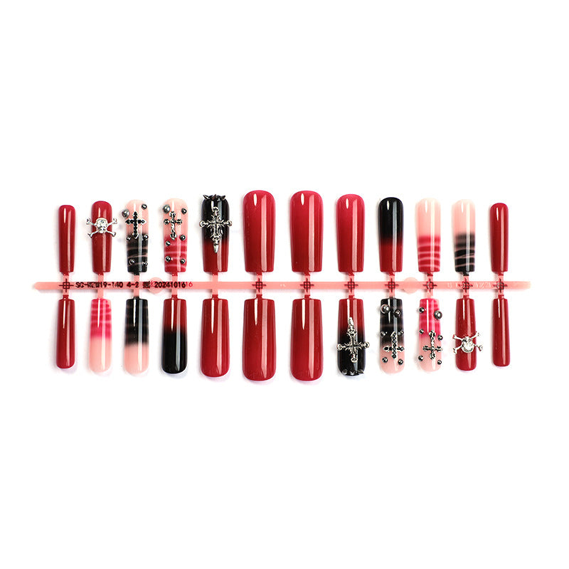 Gothic-Themed Press-On Nail Set Brehn