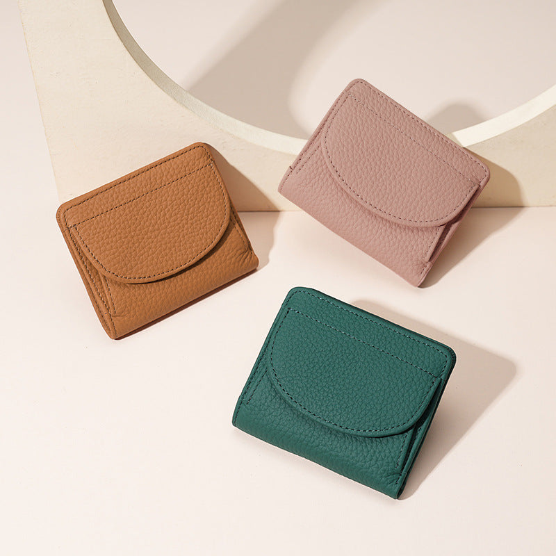 Texturiertes Leder-Kartenetui Wallet