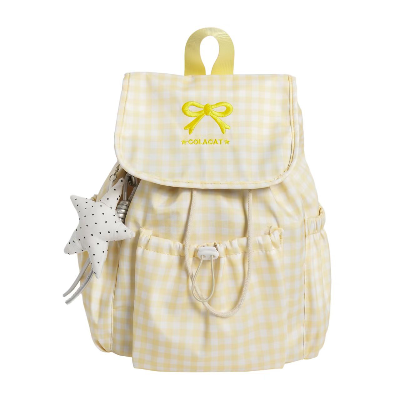 Süßer Gingham-Druck Rucksack Brehn
