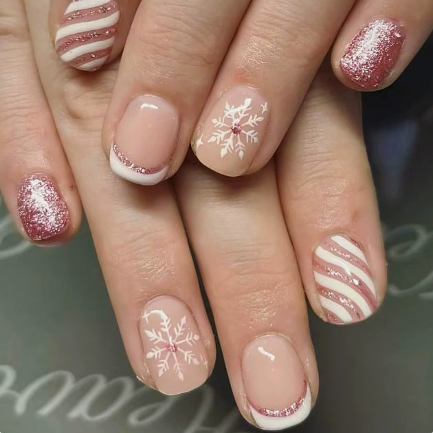 Festliche Winter-Themen Acryl-Nagelkunst Brehn