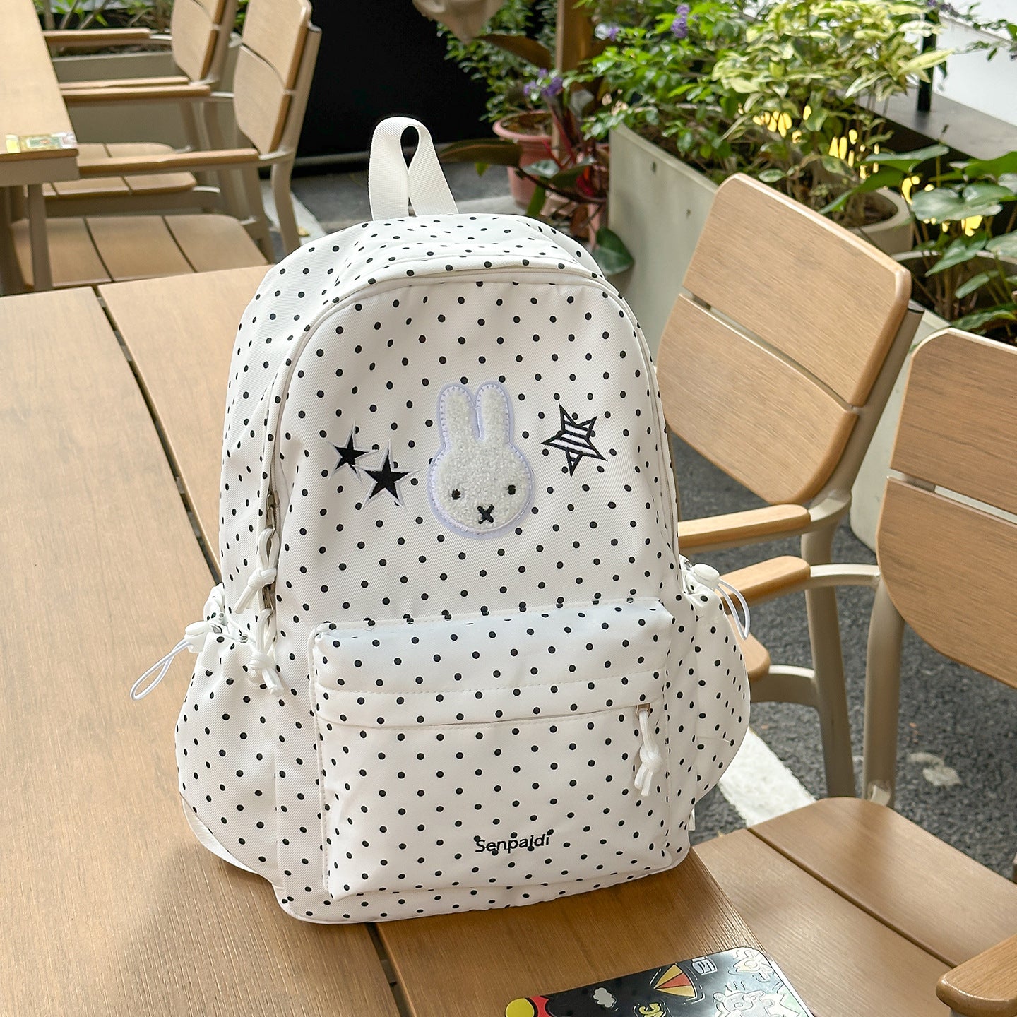 Spaß Polka Dot Charakter Design Rucksack