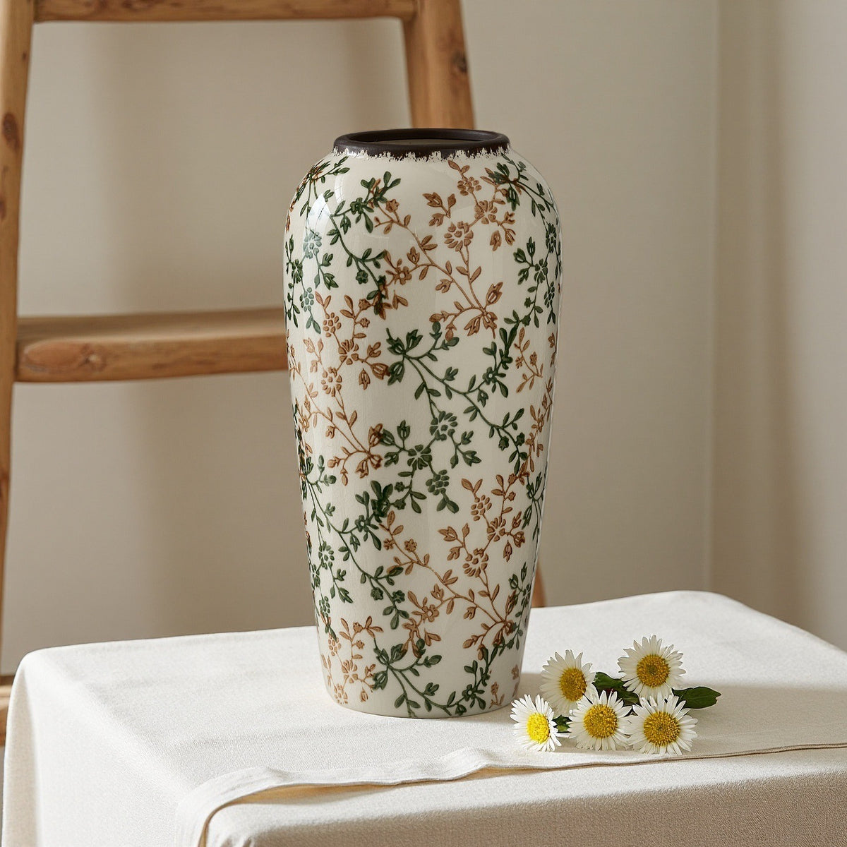 Florale Keramikvase Brehn