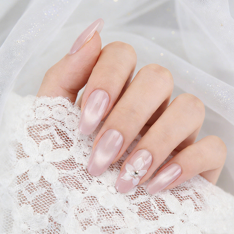 Premium Press-On Nail Art Set mit floralen Verzierungen Brehn