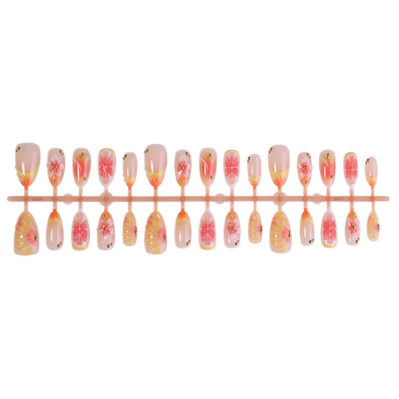 Dekorativer floraler Press-On Nagelset Brehn 1788495756