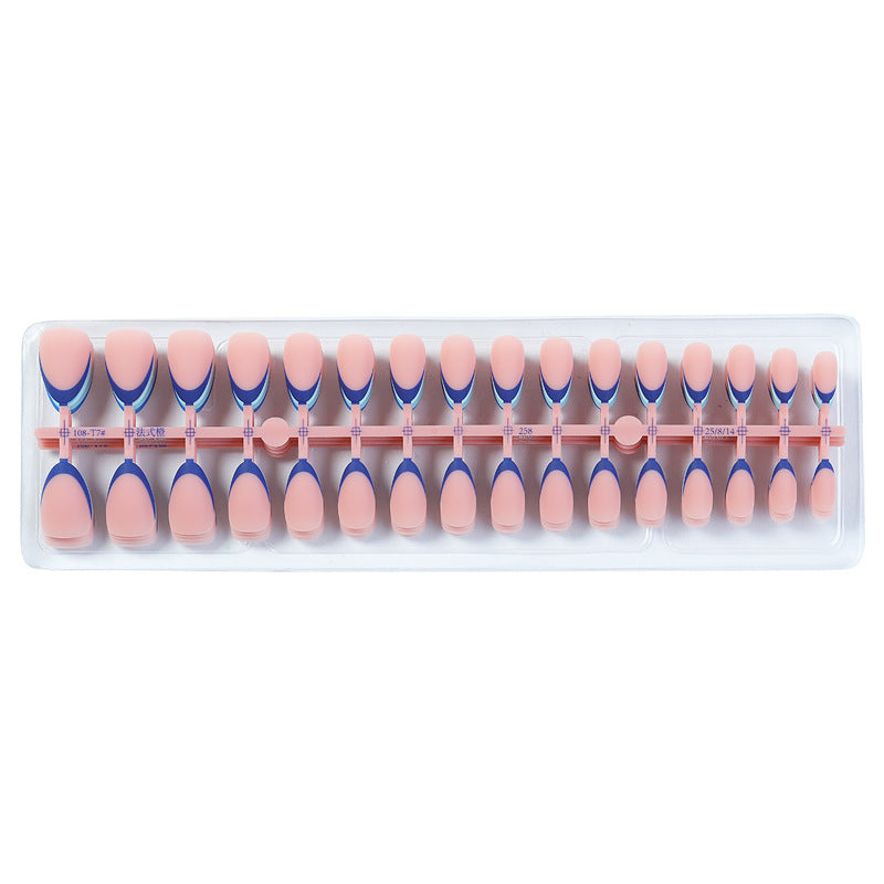 Künstlerische Ombre French Tip Press-On Nails Brehn