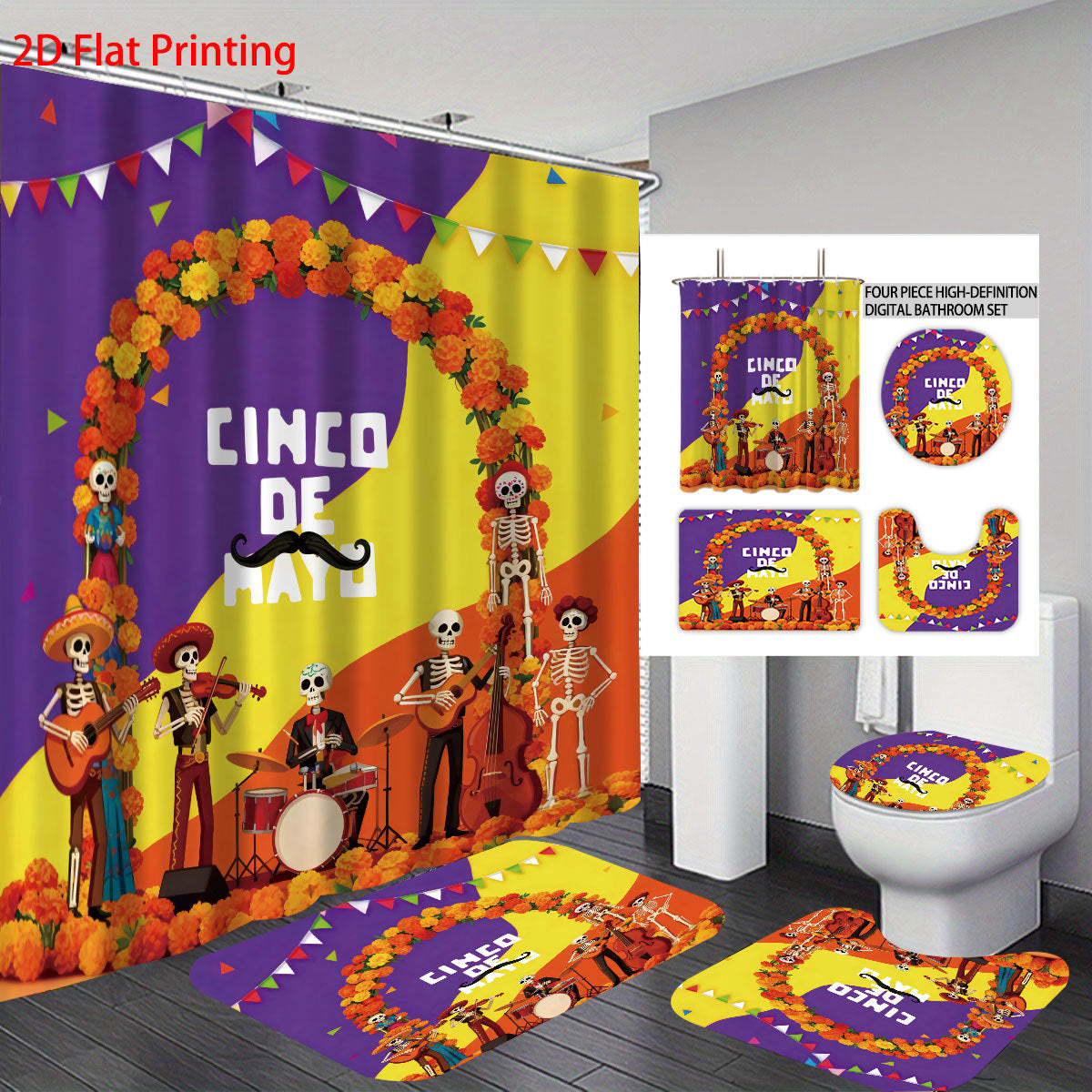Cinco de Mayo-Themen Komplettes Badezimmer Set Brehn