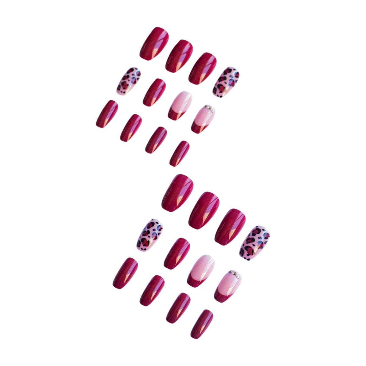 Chic Dekorative Lange Nagelkunst Set