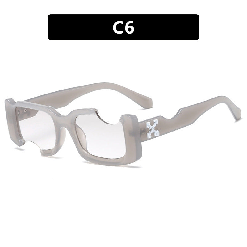 Damen modische Sonnenbrille mit markantem Design und robustem Kunststoffrahmen Brehn