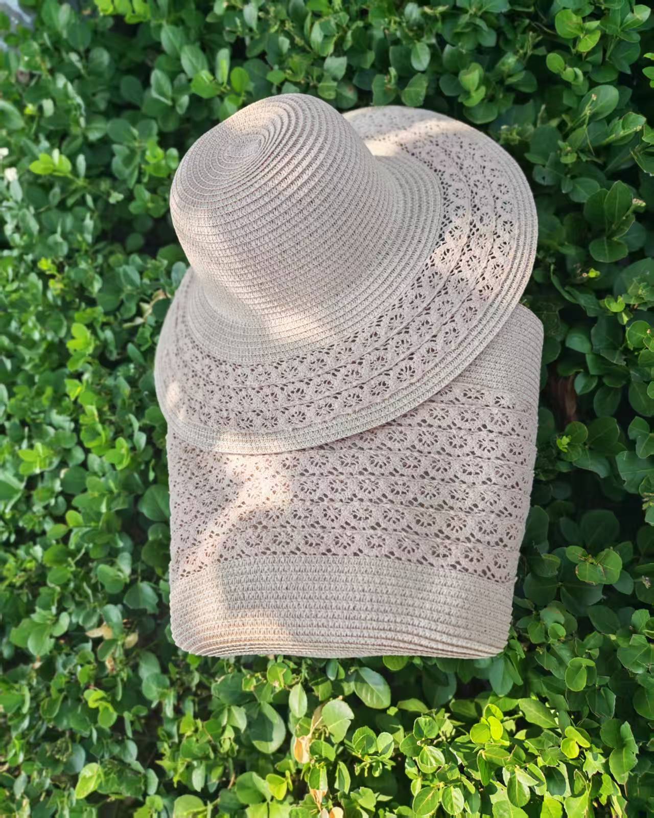 Sonnenhut mit Eleganter Häkelborte Brehn
